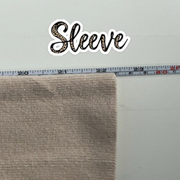 Express Women's Pullover Sweaters Size M Nude Tan Long Sleeve Ribbed Knit V-Neck - Picture 8 of 9